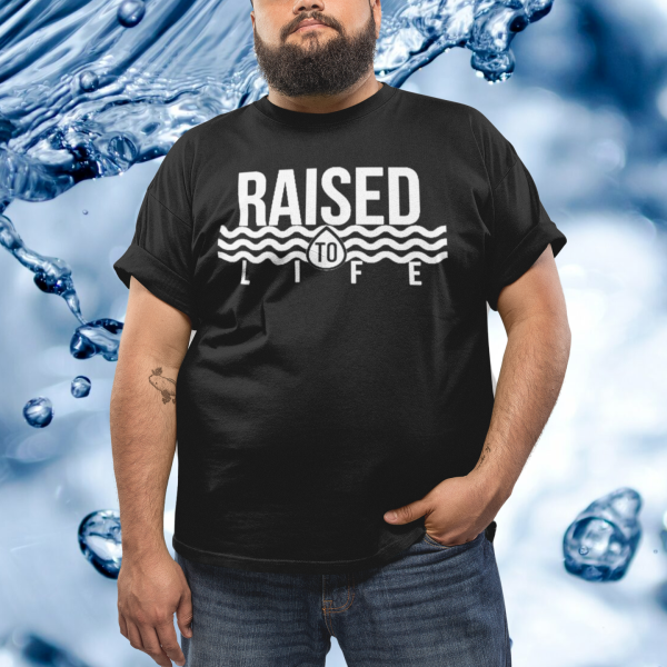 Raised to life – Christelijk heren Plus Size Doop T-shirt