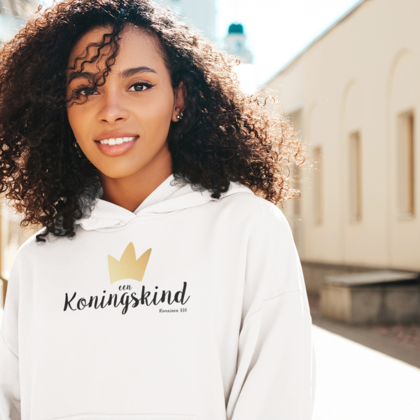 Koningskind - Christelijke Dames hoodie biokatoen