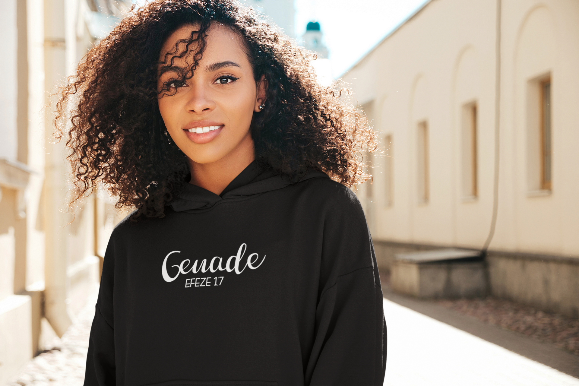 Genade- Christelijke Dames hoodie biokatoen