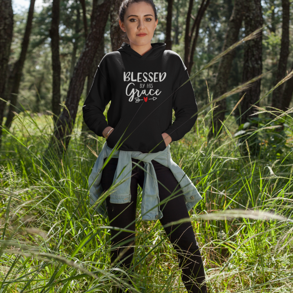 Blessed by His Grace - Christelijke Dames hoodie biokatoen