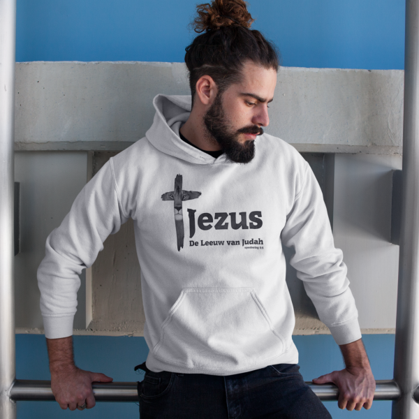 Jezus is de Leeuw van Judah heren hoodie