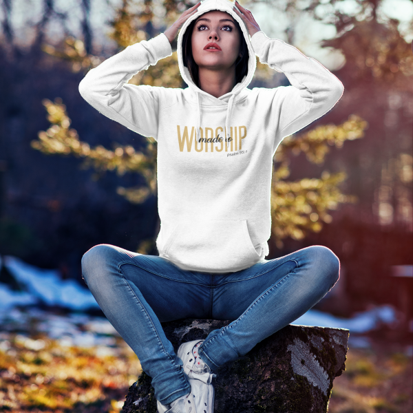 Made to worship - Christelijke Dames hoodie biokatoen