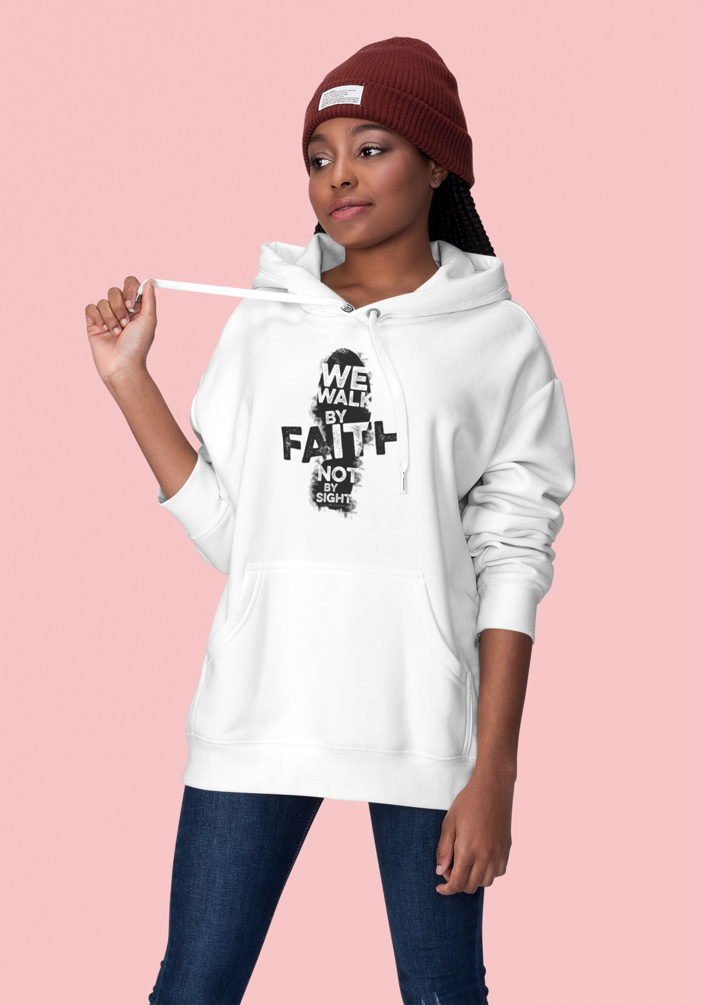 We walk by faith not by sight - Christelijke Dames hoodie biokatoen