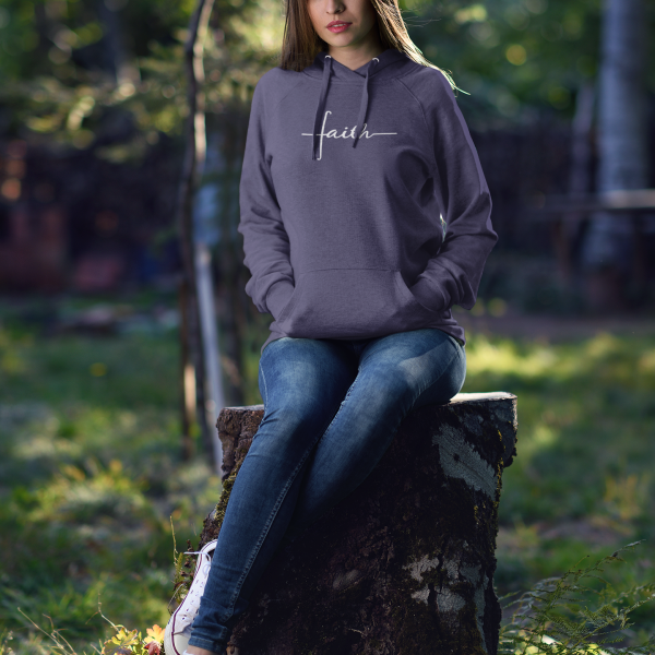 Faith letters - Christelijke Dames hoodie biokatoen