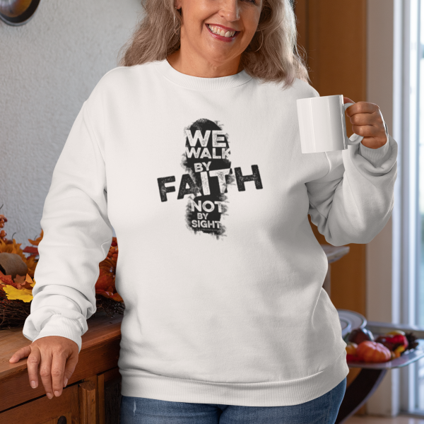 Christelijke Dames sweater - We walk by faith not by sight