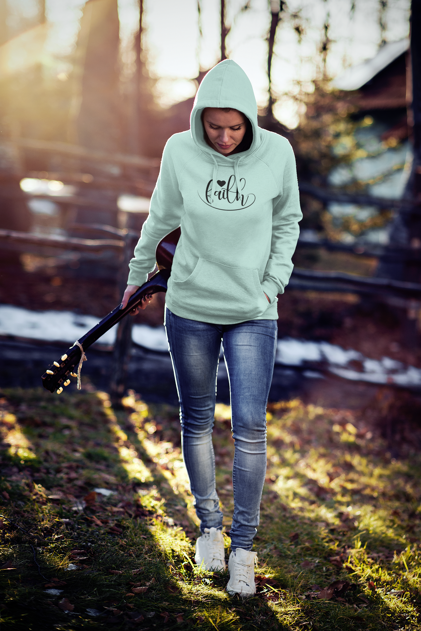 Faith – Christelijke Dames hoodie biokatoen