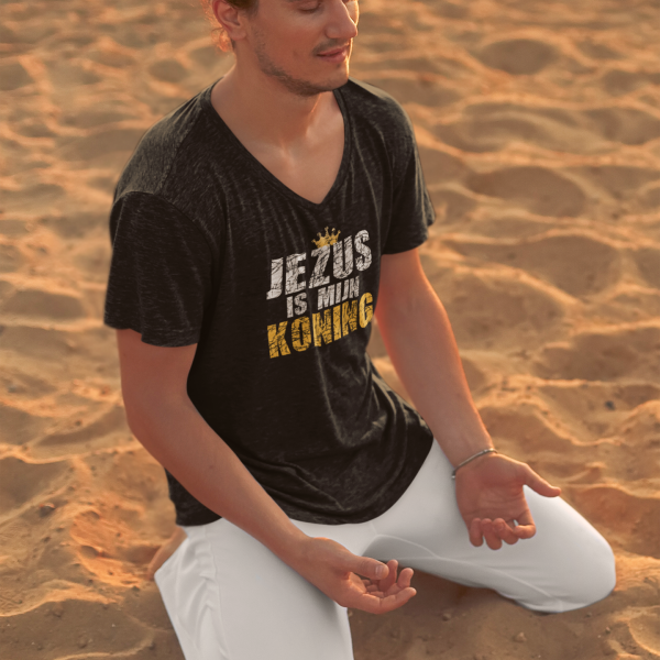 Jezus is mijn Koning V-Hals T-shirt