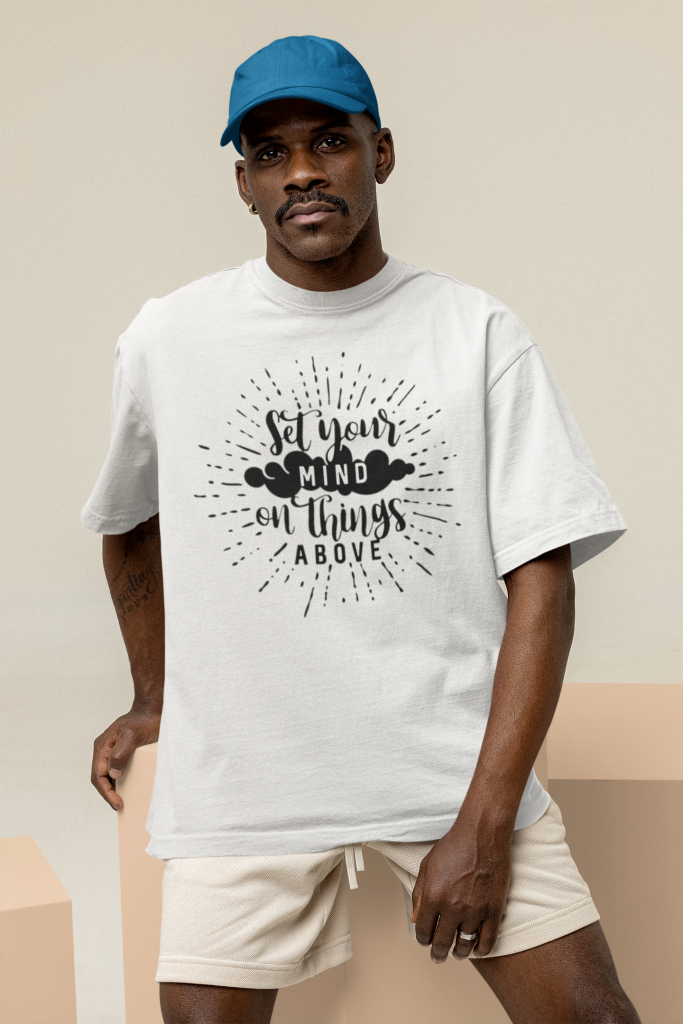 Set your mind on thing above - Christelijk heren T-shirt