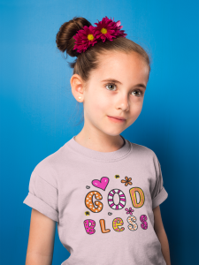 God bless - Christelijk unisex kinder T-shirt