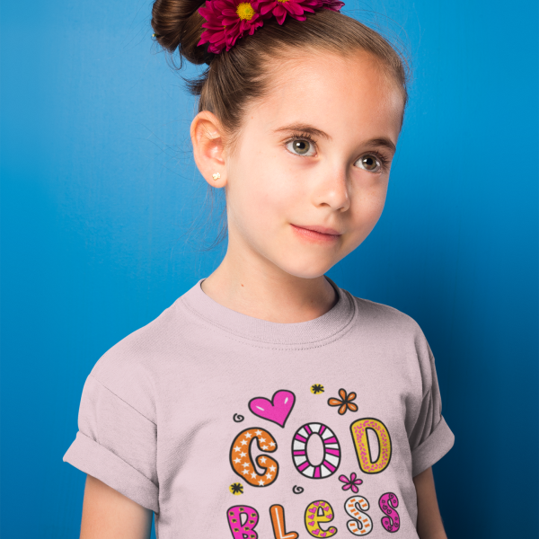 God bless - Christelijk unisex kinder T-shirt