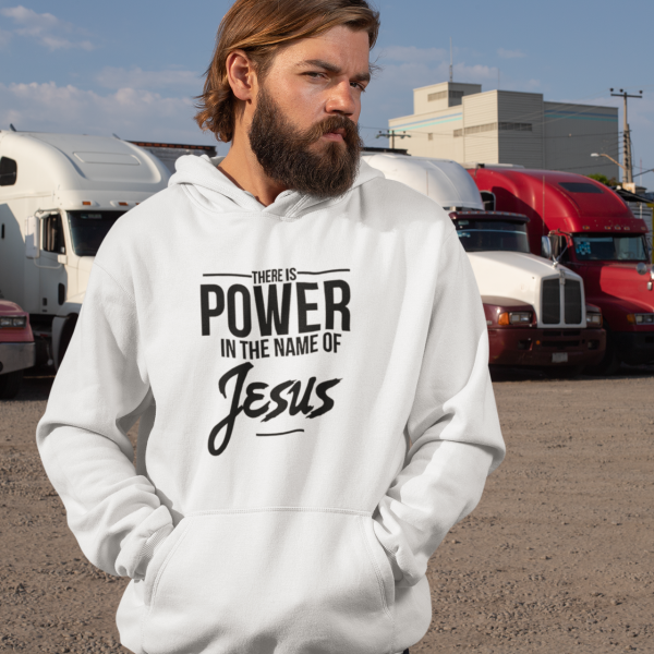 There is power in the name of Jesus - christelijke heren hoodie