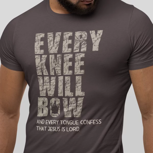 Every knee will bow - Christelijk heren T-shirt