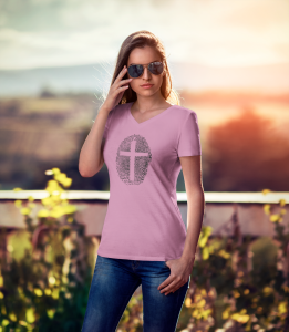 DNA of God – Christelijk dames V-hals shirt