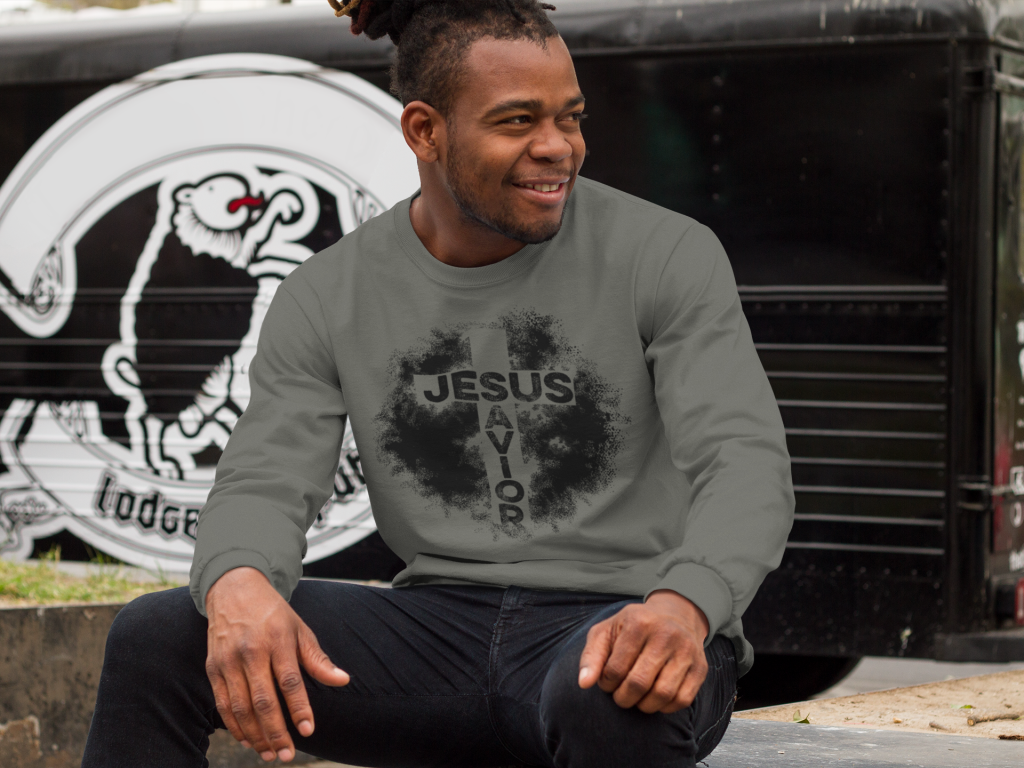 Jesus Saviour   - Christelijke longsleeve shirt