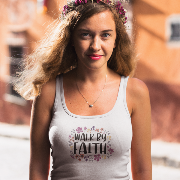 Walk by faith - Christelijk dames tanktop shirt