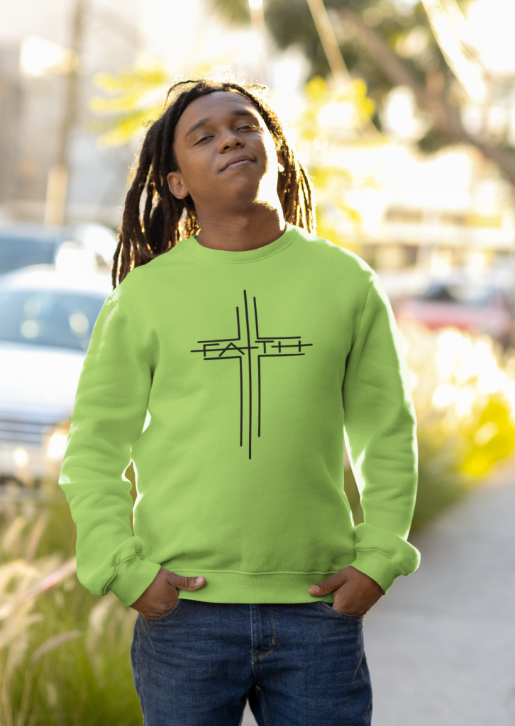 Christelijke Heren sweater - I live in faith