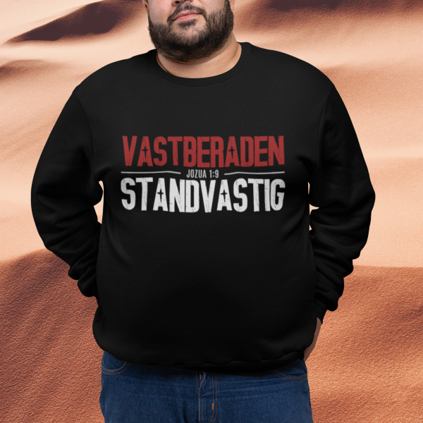 Wees vastberaden en standvastig – Christelijk dames Plus Size sweater tot 5XL