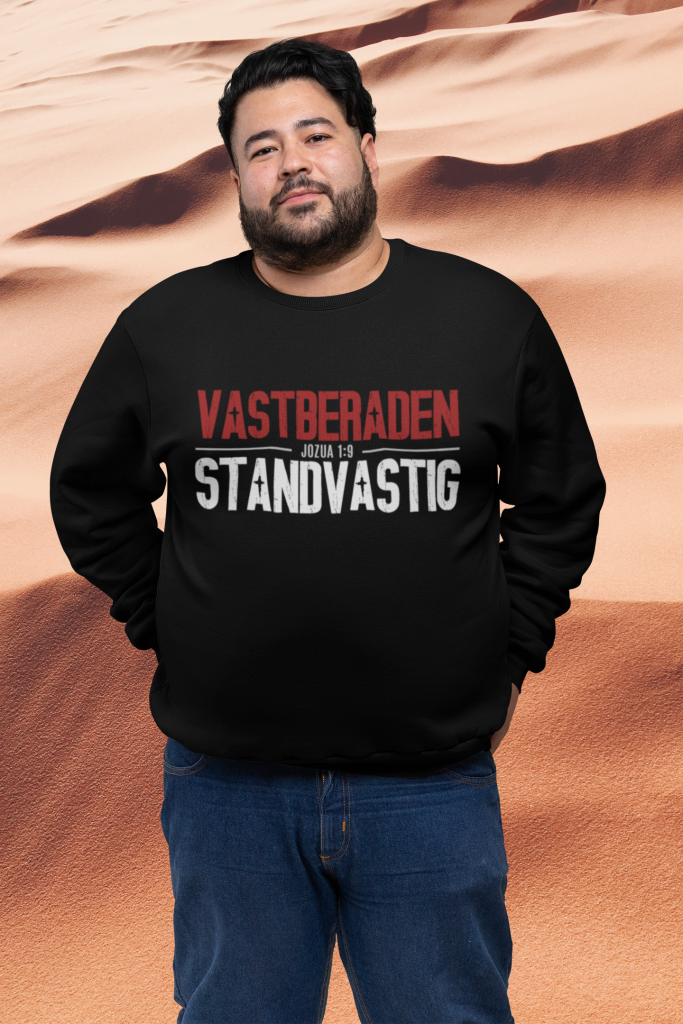 Wees vastberaden en standvastig – Christelijk dames Plus Size sweater tot 5XL