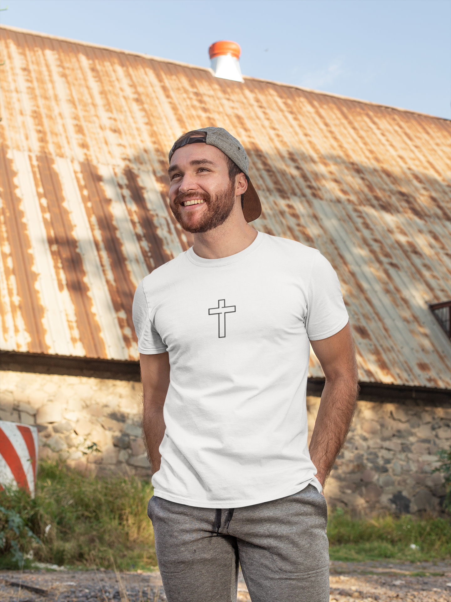 Hip kruis - Christelijk heren T-shirt