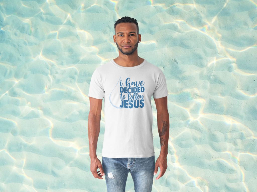 I have decided to follow Jesus - Christelijk heren Doop T-shirt