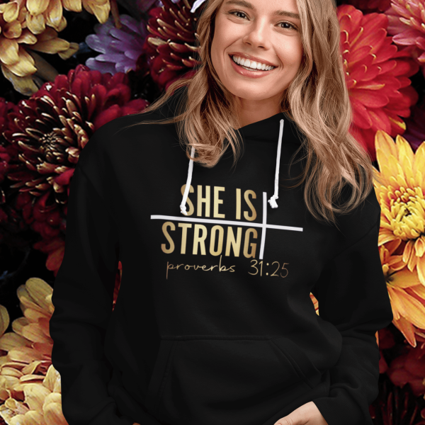 She is strong - Christelijke dames hoodie (kopie)