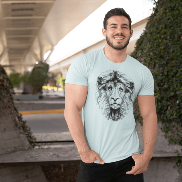 Lion head cross- Christelijk heren T-shirt