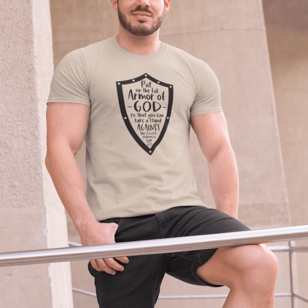 the Armor of God shield- Christelijk heren T-shirt