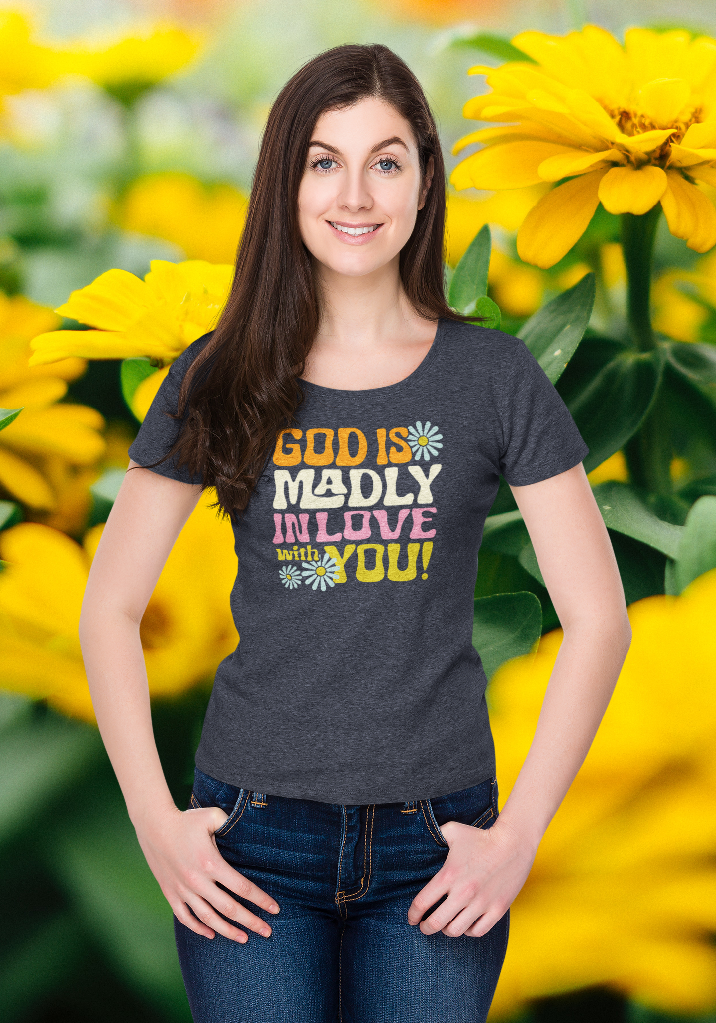 God is madly in love with you - Christelijk Boot-hals dames t-shirt