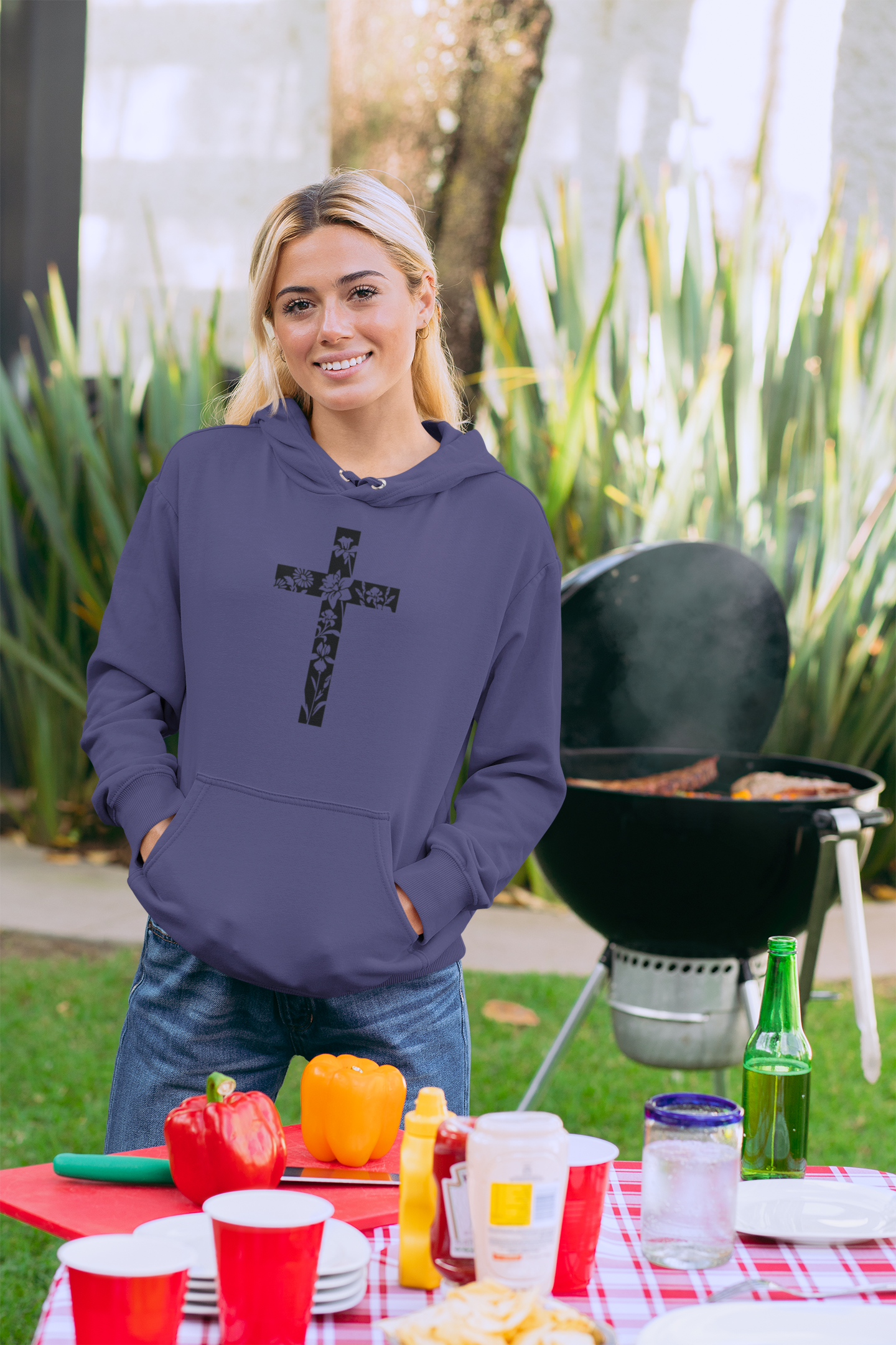 Exclusive cross - Christelijke dames hoodie