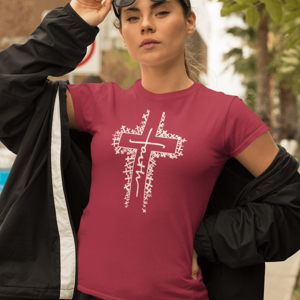 Faith crosses - Christelijk Dames T-Shirt