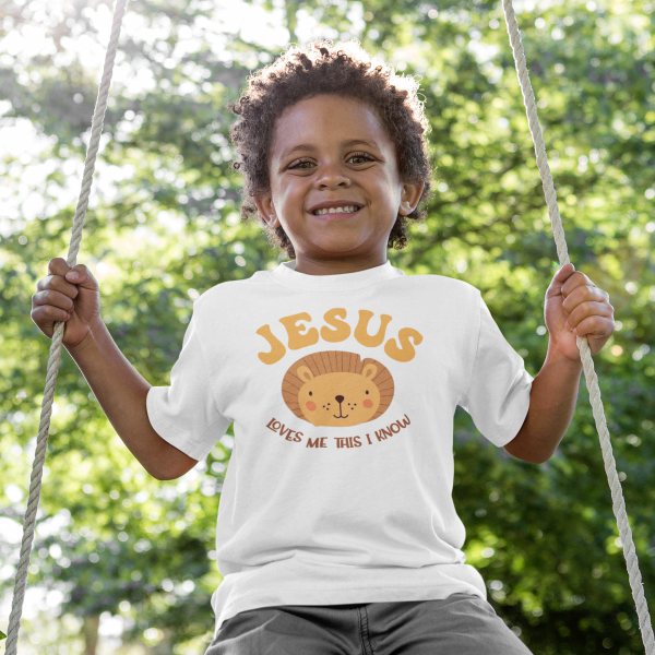 Jesus loves me, this i know – Christelijk kinder UNISEX T-shirt