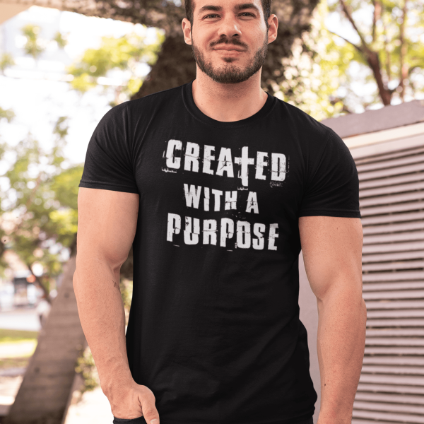 Created with a purpose - Christelijk heren T-shirt