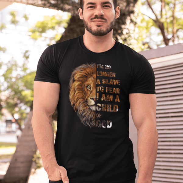 No longer a slave to fear - Christelijk heren T-shirt