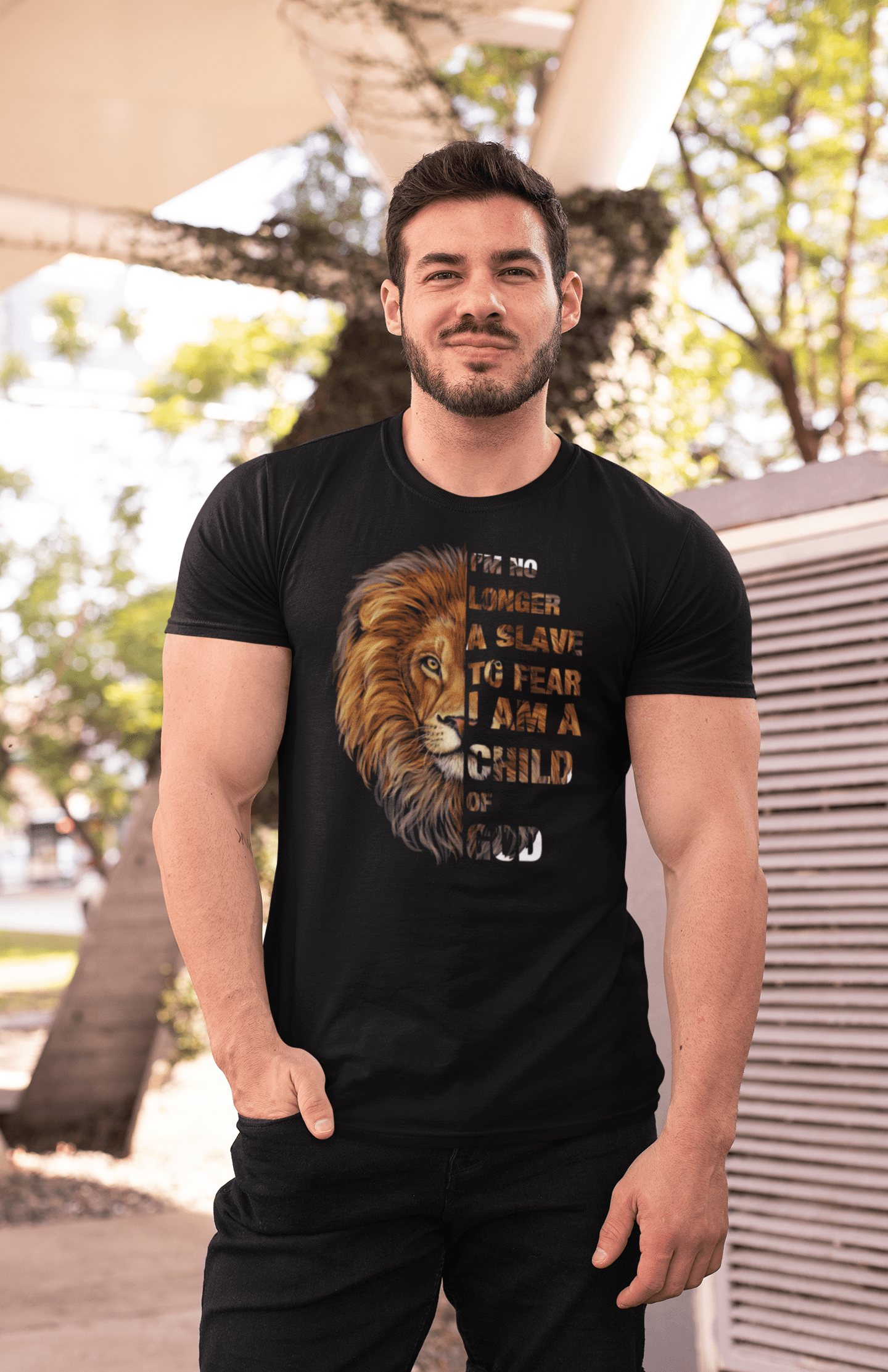 No longer a slave to fear - Christelijk heren T-shirt