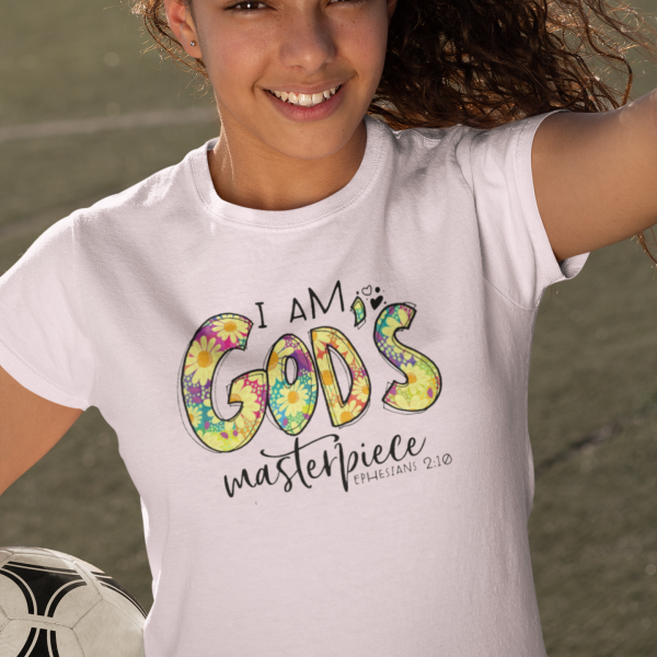 I am Gods Masterpiece – Christelijk kinder T-shirt