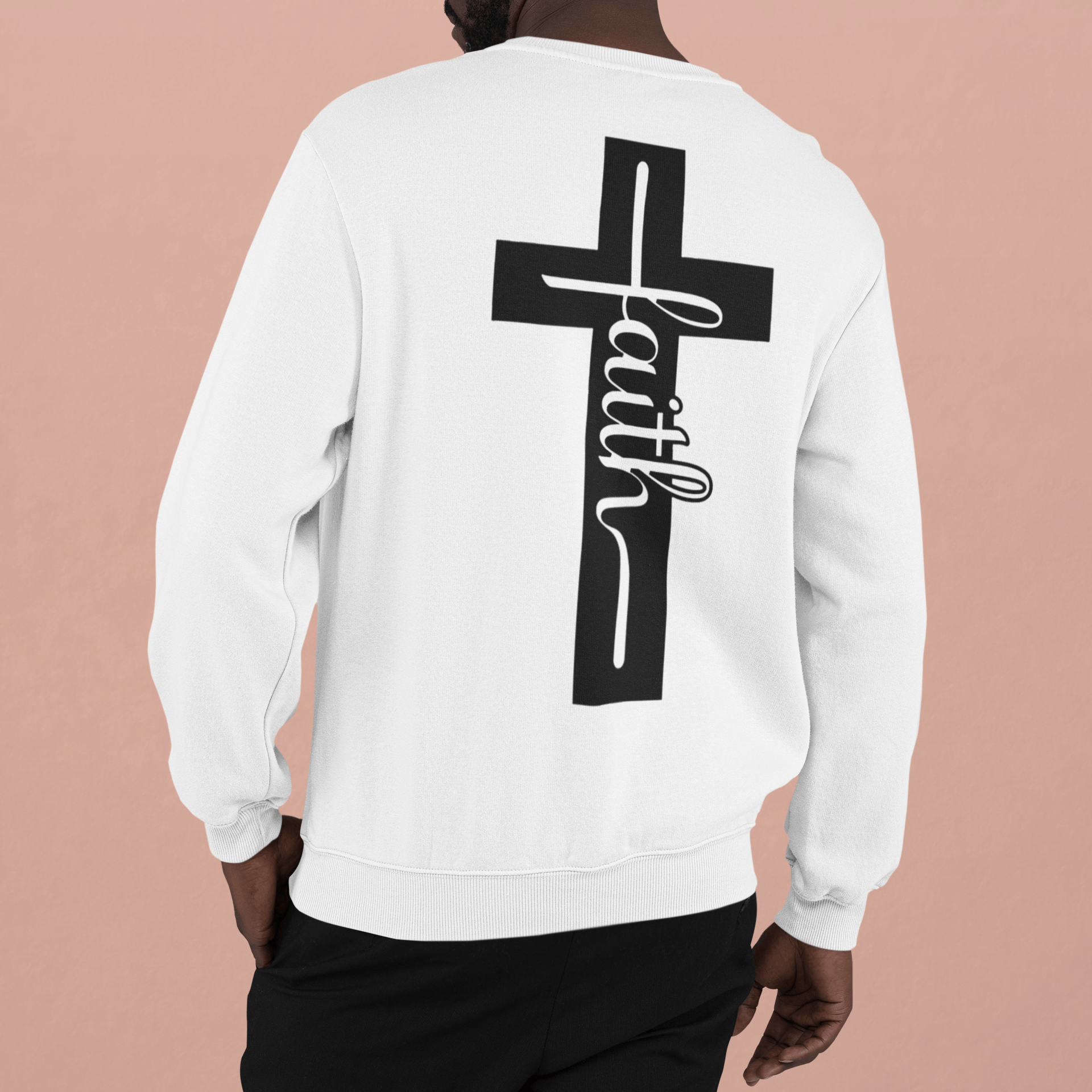 Christelijk heren sweater trui samen - Faith Cross