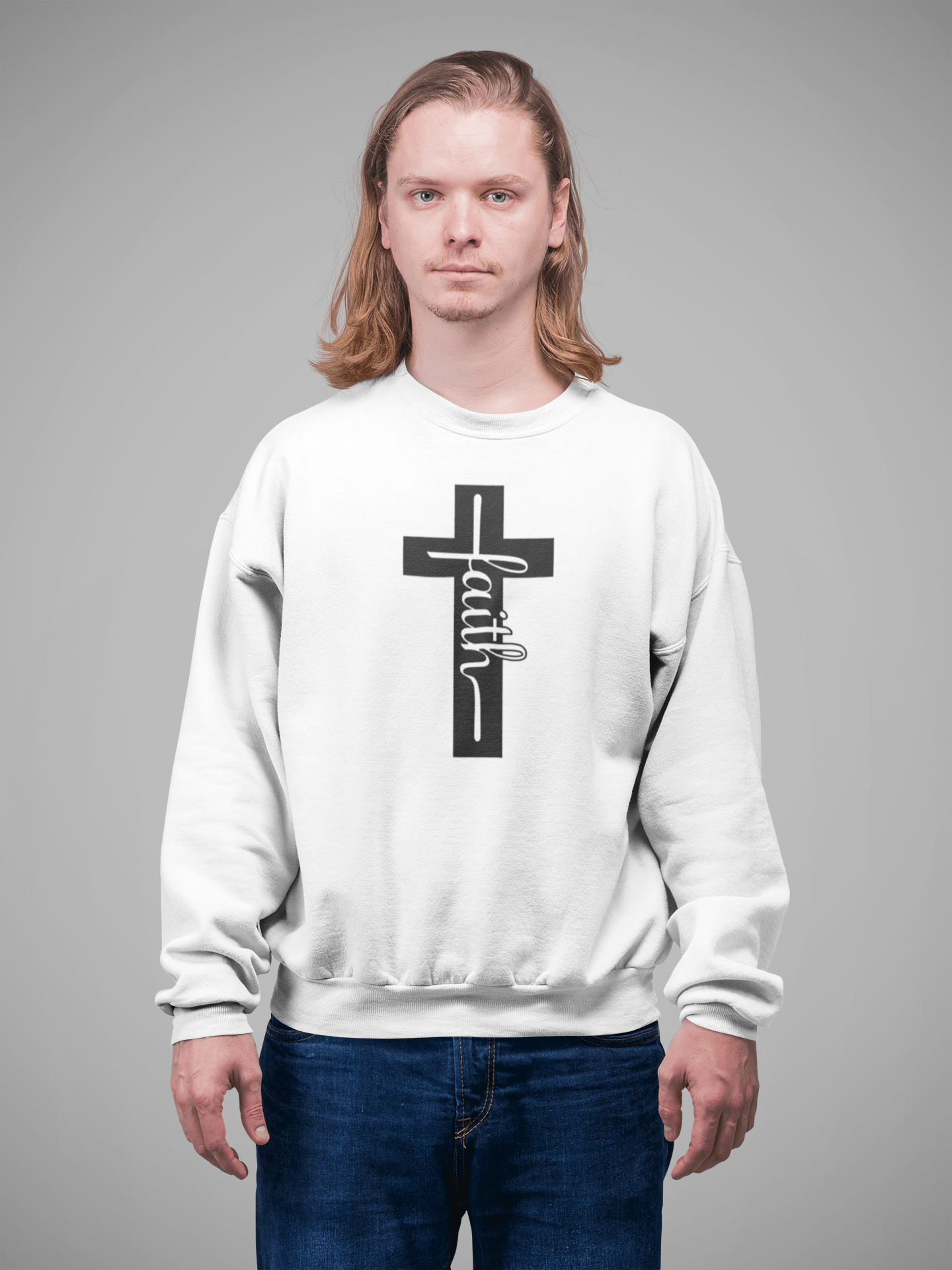 Christelijk heren sweater trui samen - Faith Cross