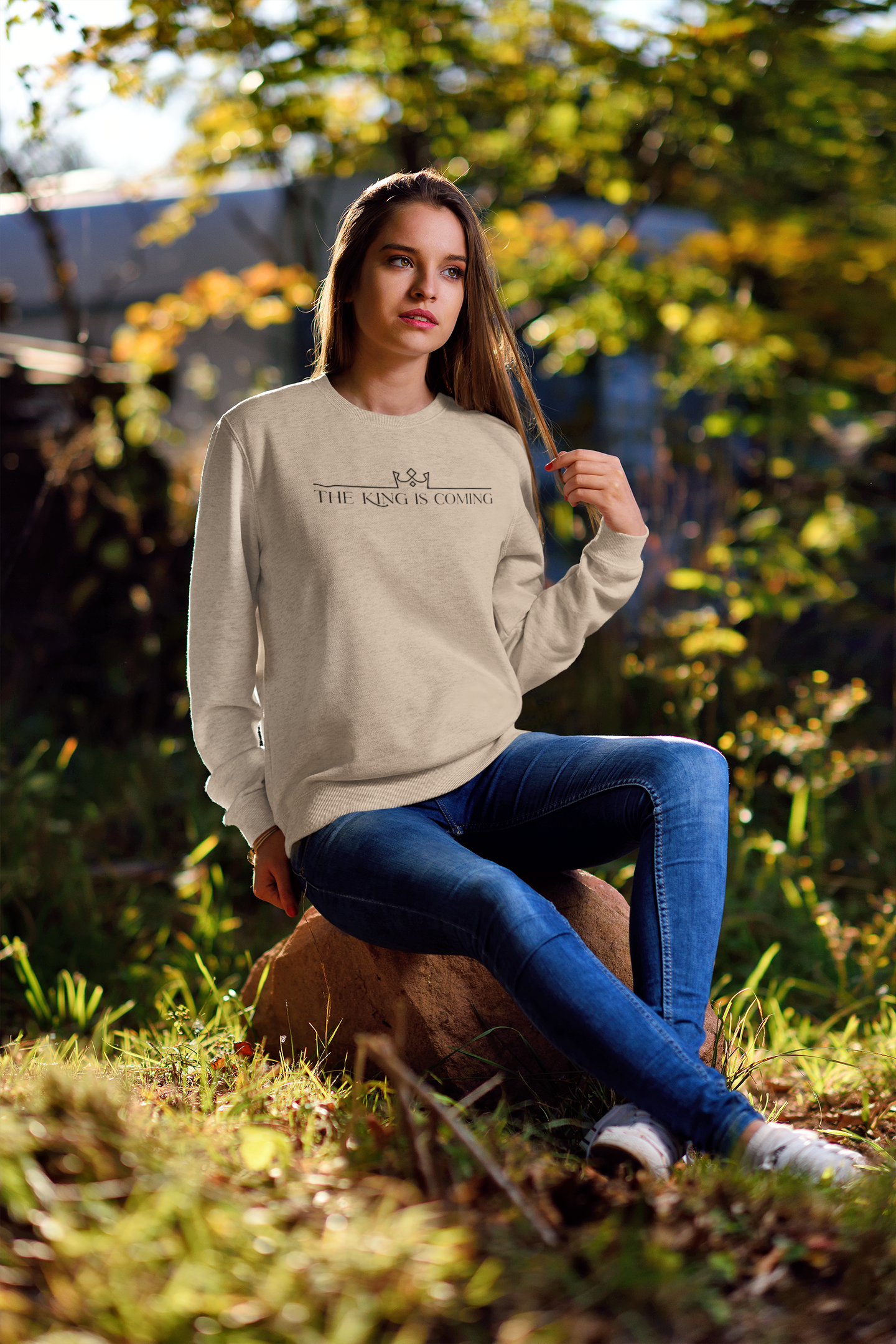 Christelijke Dames sweater - The King is coming