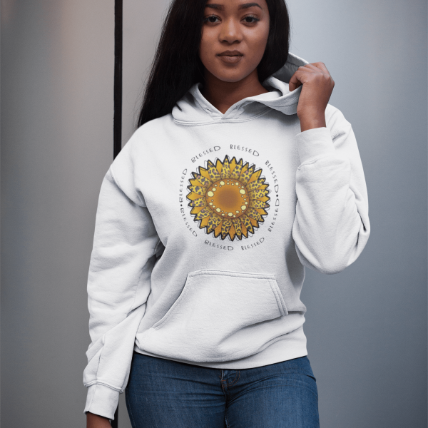 Christelijke dames hoodie! - Blessed with flower