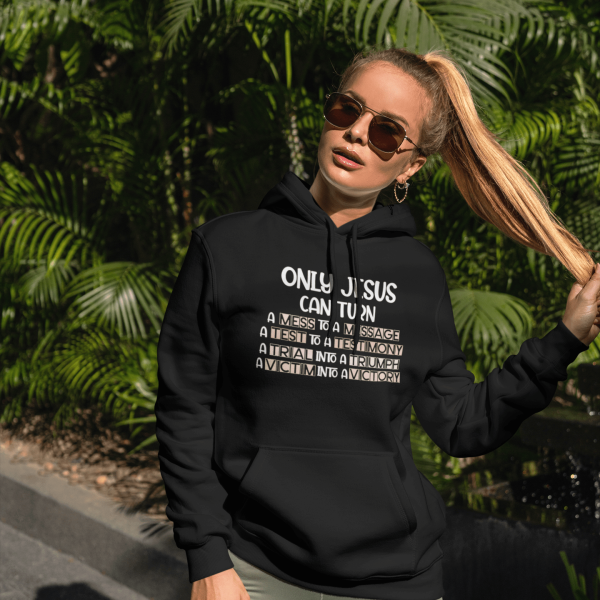 Christelijke dames hoodie! - Jezus maakt je tot overwinnaar!