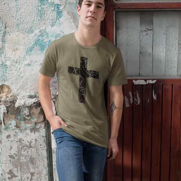 Modern kruis - Christelijk heren T-shirt