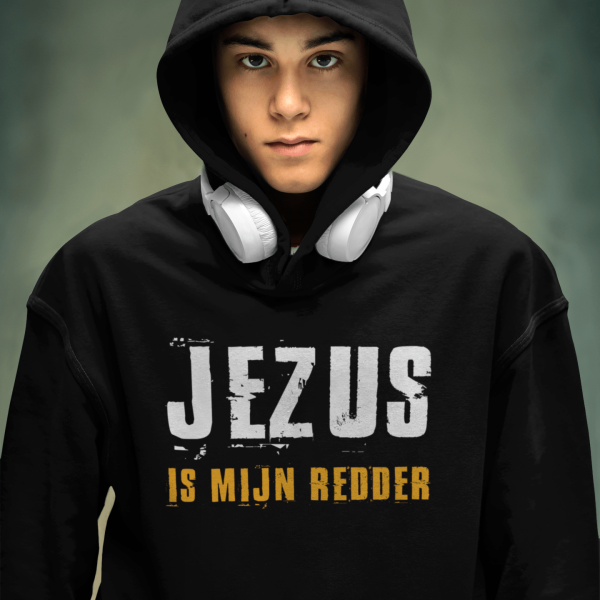 Christelijke heren hoodie! - Jezus is mijn redder