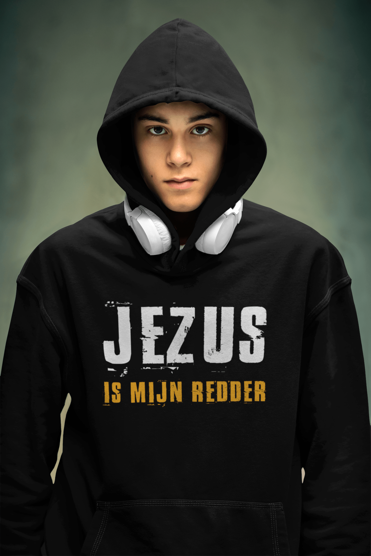 Christelijke heren hoodie! - Jezus is mijn redder