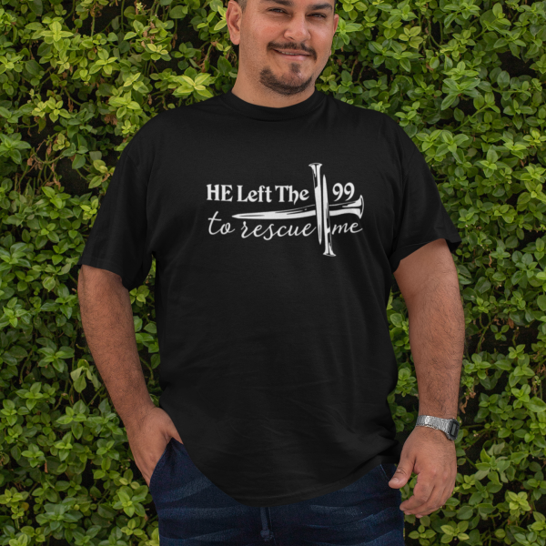 He left the 99 to rescue me - plus size heren T-shirt