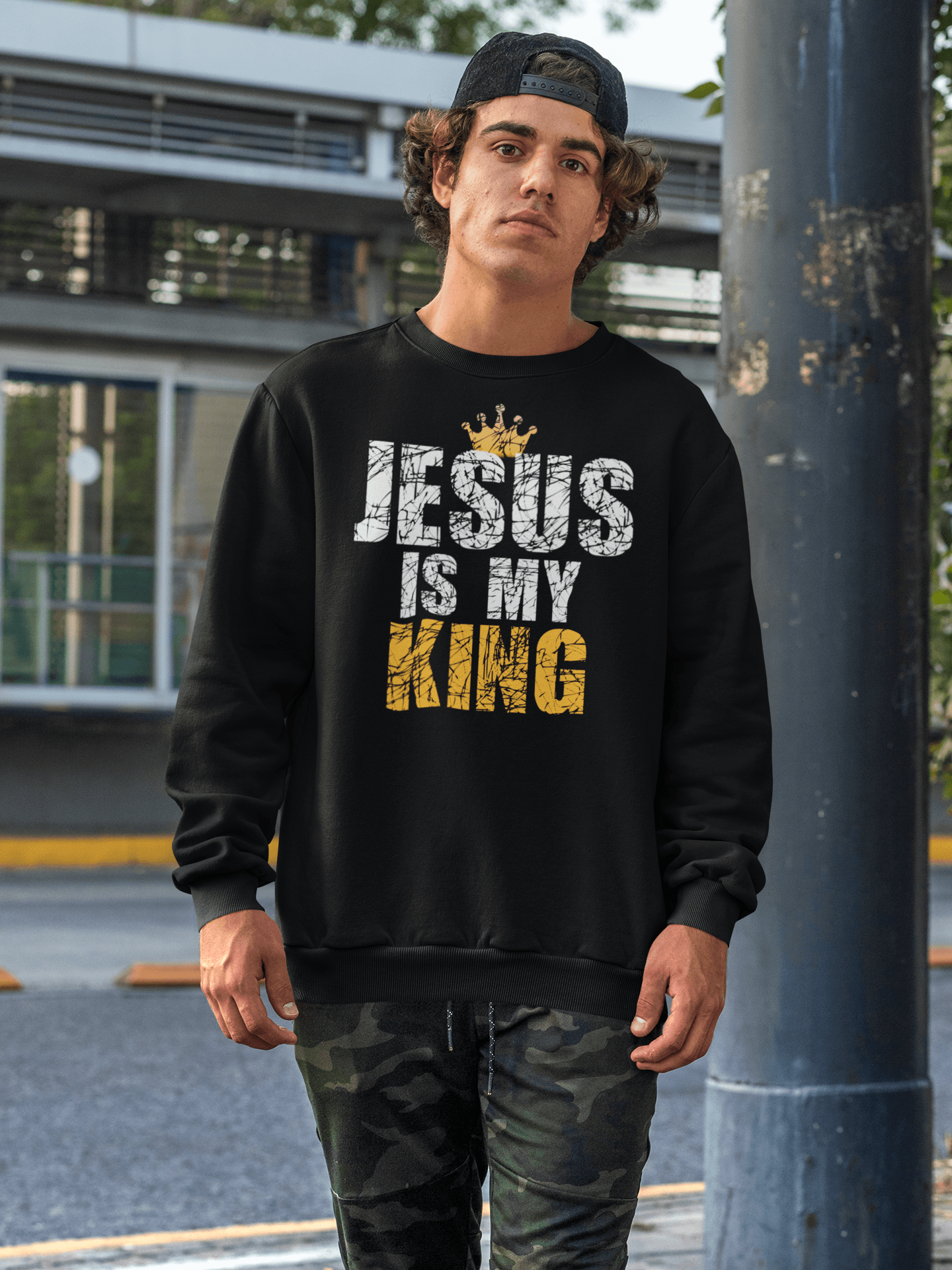 Christelijke Heren sweater - Jesus is my king