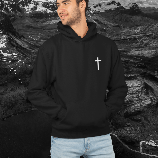 Christelijke heren hoodie! - Elegant kruis