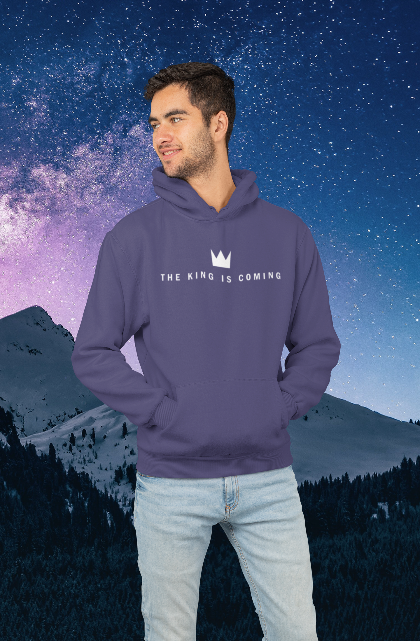 Christelijke heren hoodie! - King is coming