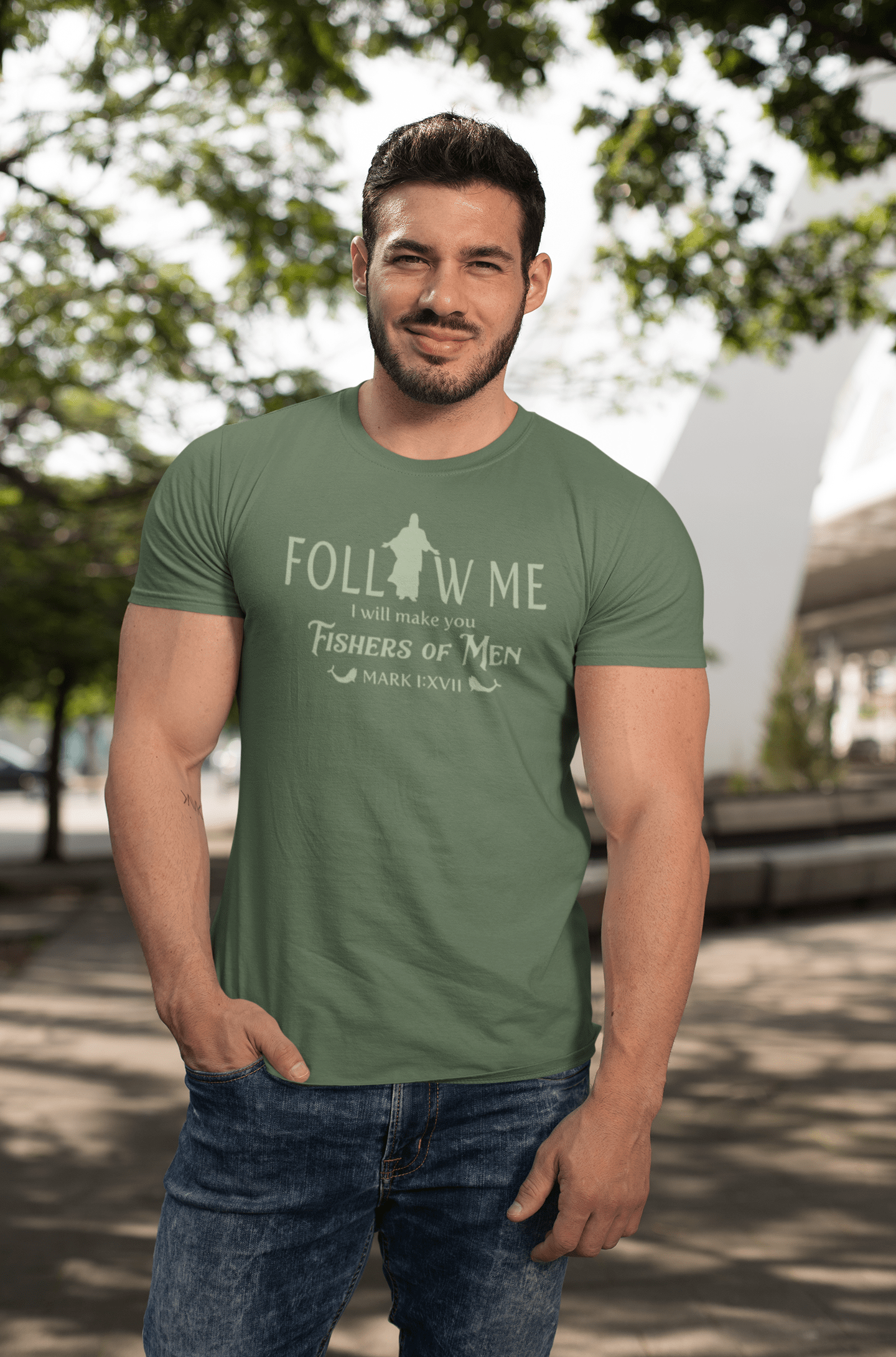 Follow Me - Christelijk heren T-shirt 