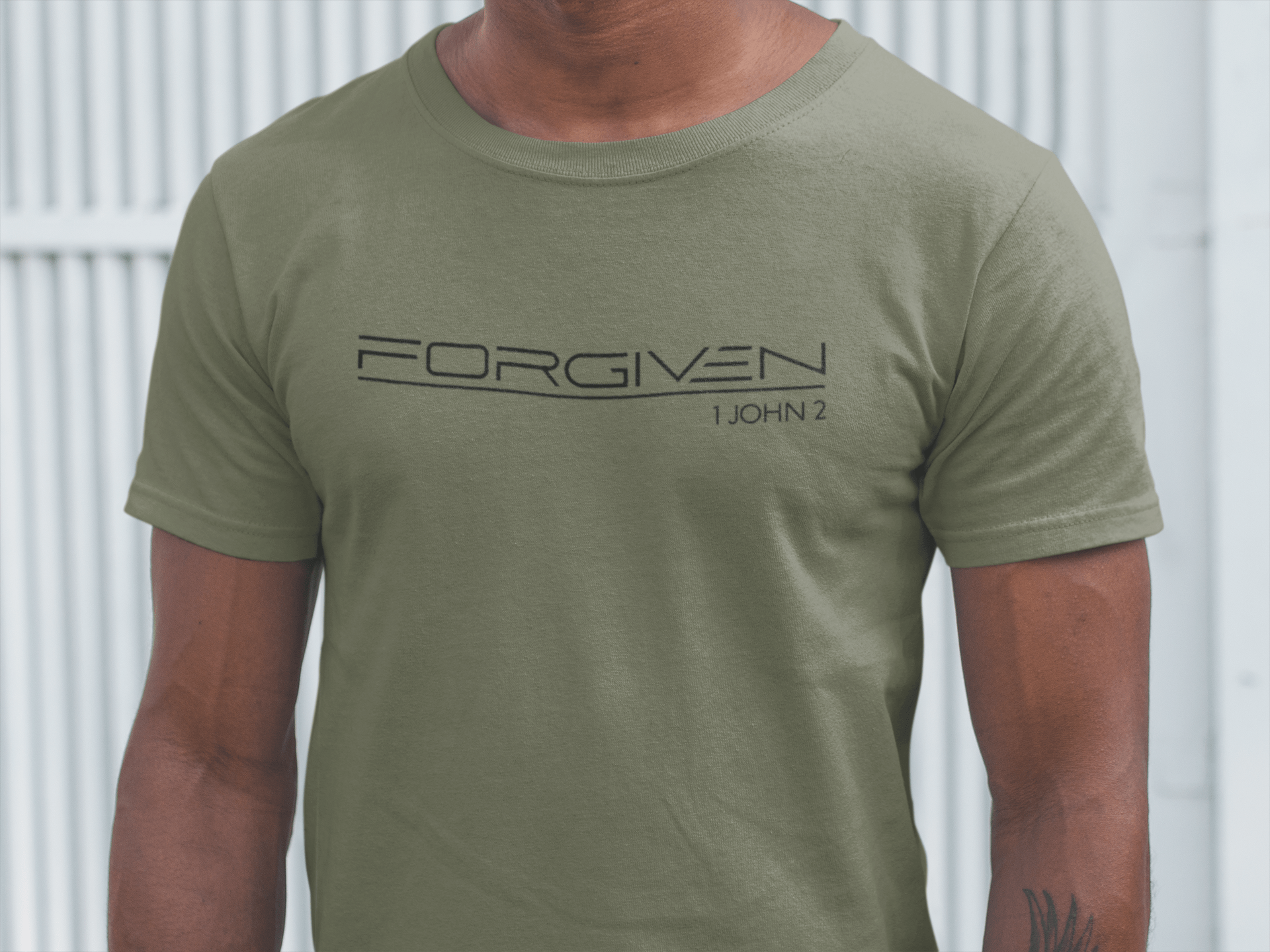 Forgiven 1 John 2 - Christelijk heren T-shirt