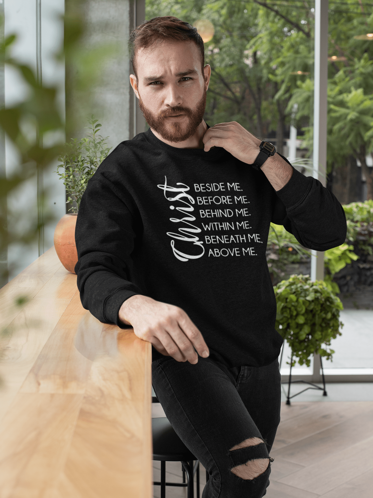 Christelijk heren sweater trui samen - Christ Everywhere